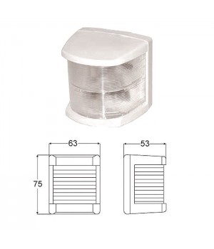 Огонь топовый 75х63х53 мм белый корпус