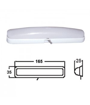 Светильник интерьерный накладной 165х35 мм, пластмасса