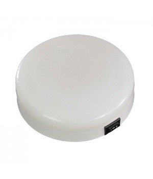 Светильник интерьерный диаметр 125мм, бело/красный, пластик.корпус