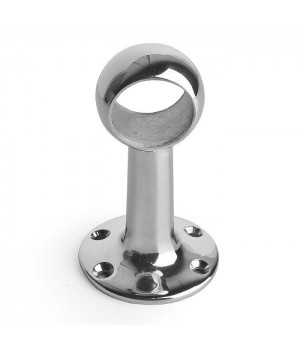 Держатель леера 25.4мм со сквозным отверстием, высота 87 мм