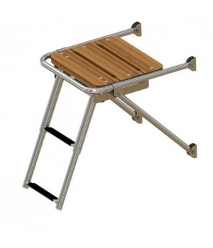 Платформа кормовая + трап 2 ступени черные