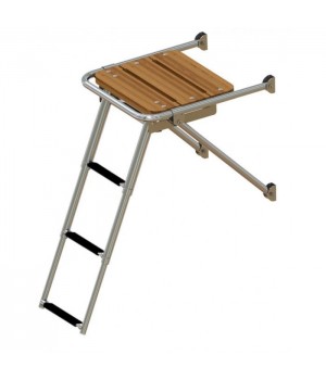 Платформа кормовая + трап 3 ступени черные