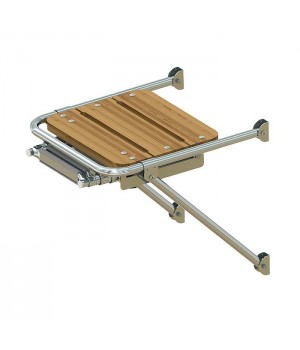 Платформа кормовая + трап 4 ступени серые