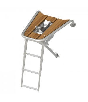 Платформа носовая диам.32мм + роульс +трап 3 ступени белые