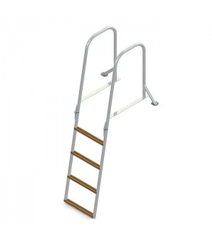 Трап для причальной секции складной нерж. сталь 32 мм (ширина 400) Тик