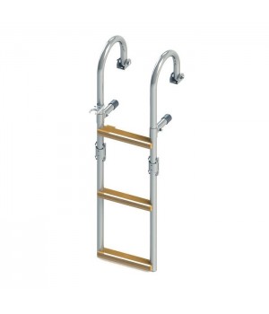 Трап складной 1+2 ступени (215мм.) с горизонтальным креплением Ироко