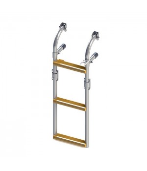 Трап складной 1+2 ступени (215мм.) с верткальным креплением Тик