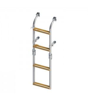 Трап складной 2+2 ступени (215мм.) с верткальным креплением Тик