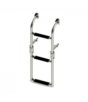 Трап складной с вертикальным креплением 3 черные ступени ширина 200