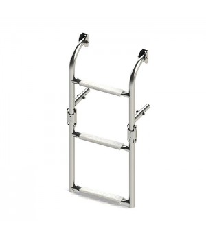 Трап складной с вертикальным креплением 3 серые ступени ширина 250