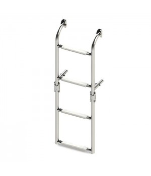 Трап складной с вертикальным креплением 4 серые ступени ширина 250