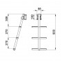 Трап дайверский 3 ступени съемный, белая ступень