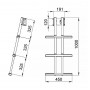 Трап дайверский телескопический 3 ступени съемный, белая ступень