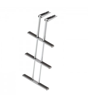 Трап дайверский телескопический 3 ступени складной, серая ступень