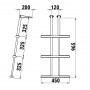 Трап дайверский телескопический 3 ступени складной, серая ступень