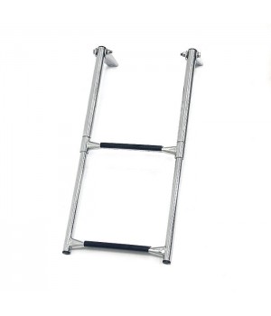 Трап телескопический 2 ступени складной, черная ступень