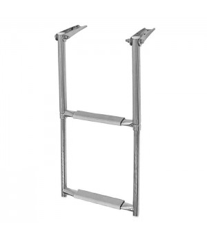 Трап телескопический 2 ступени складной, серая ступень