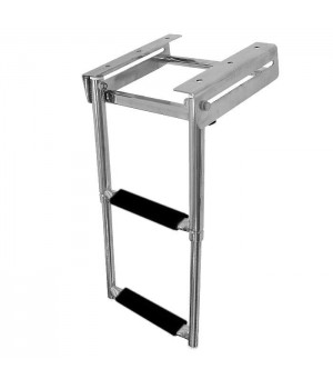Трап телескопический 2 ступени выдвижной, черная ступень