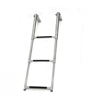 Трап телескопический 3 ступени складной, черная ступень