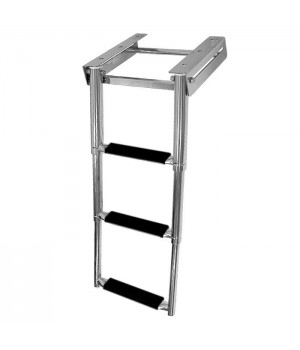 Трап телескопический 3 ступени выдвижной, черная ступень