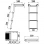 Трап телескопический 3 ступени выдвижной, серая ступень