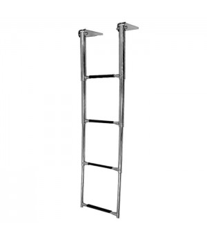 Трап телескопический 4 ступени складной, черная ступень