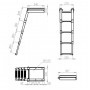 Трап телескопический 4 ступени выдвижной, белая ступень