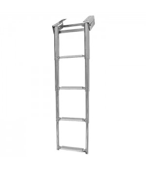 Трап телескопический 4 ступени выдвижной, серая ступень