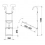 Трап телескопический носовой 4 ступени, белая ступень