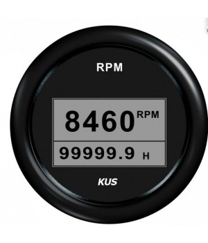 Тахометр цифровой 8000 об/мин со счетчиком моточасов (BB), SR:1-10