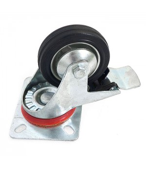 Колесо 80 мм на поворотном кронштейне с тормозом