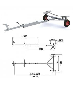 Трейлер для транспортировки НЛ и РИБ (АМГ5)