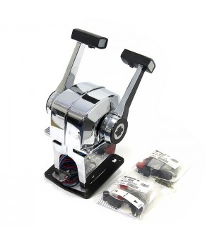 Контроллер горизонтального крепления для 2-х моторов с тримом, хром