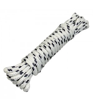 Трос швартовый 12мм*9м бело-черный