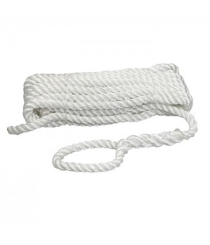 Трёх прядный трос швартовый 16мм*10м белый