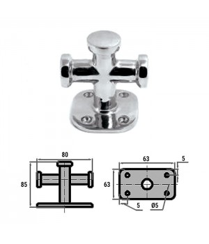 Кнехт одинарный 60х60мм AISI316