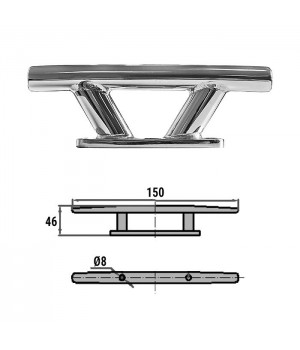 Утка швартовая сталь 150мм