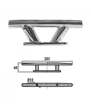 Утка швартовая сталь 205мм