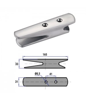 Утка швартовая 143мм (ал)