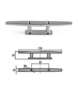 Утка швартовая 150мм прод.креп