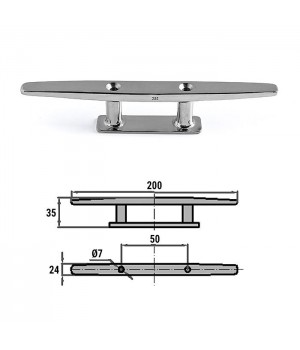 Утка швартовая 200мм прод.креп