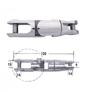 Вертлюг якорный 120х16мм