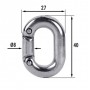 Звено ремонтное для цепи 8мм, нерж. сталь AISI316