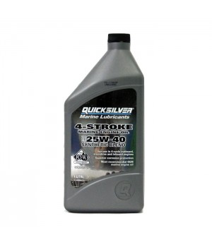 Масло 4х такт Quicksilver 25W-40 синтетическое (1л)