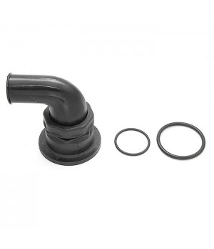 Патрубок заливной 38мм. 90 град, пластик