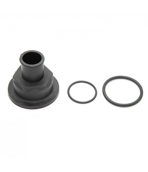 Патрубок заливной 38мм. прямой, пластик