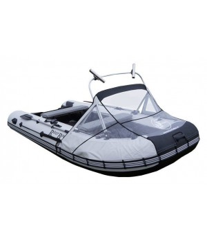 Прозрачный носовой тент с дугой для троллинга (таргой)